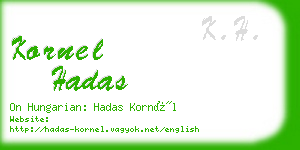 kornel hadas business card